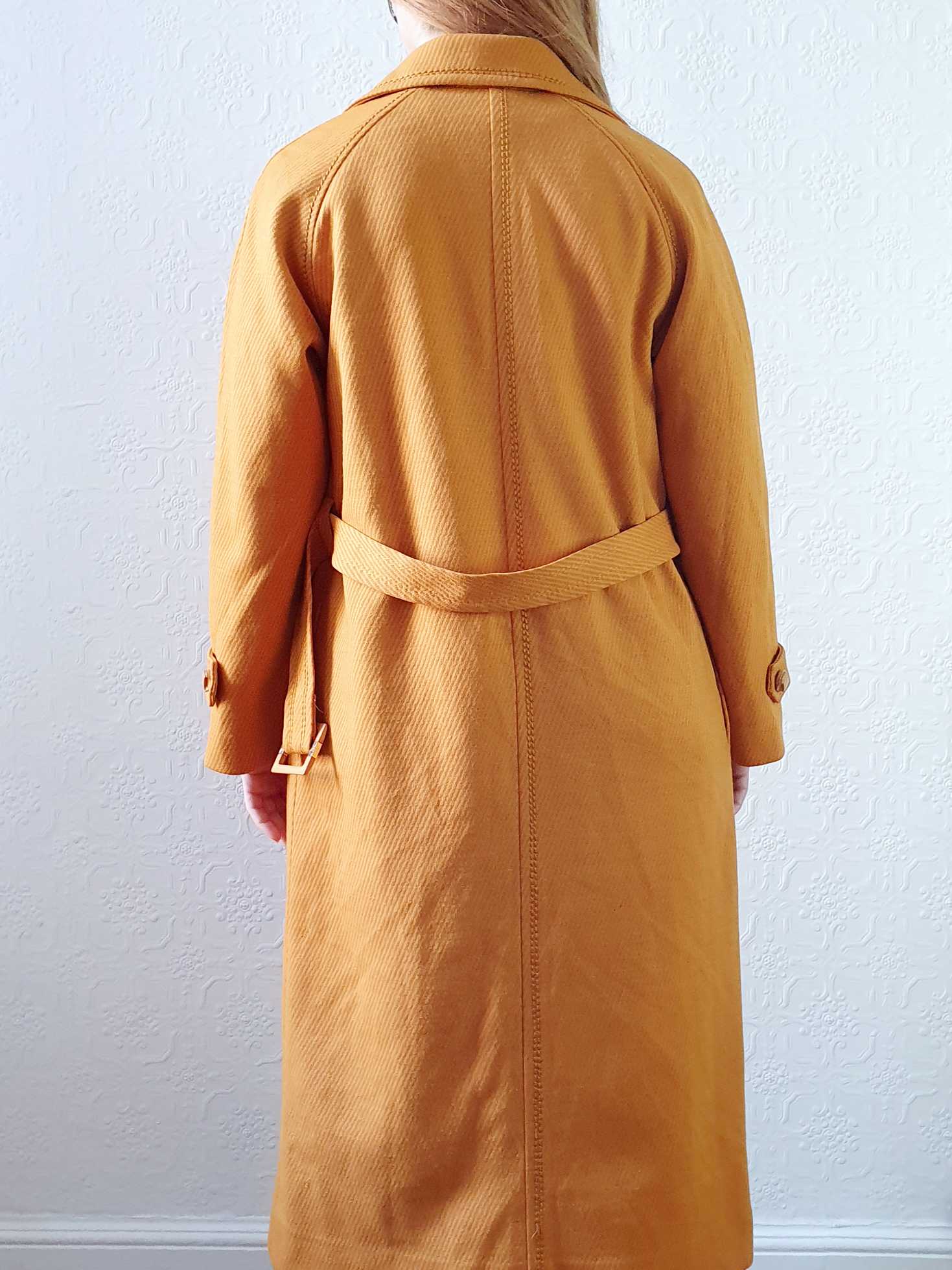 Vintage 70s Mustard Yellow Light Coat with Belt - XS - Image 11