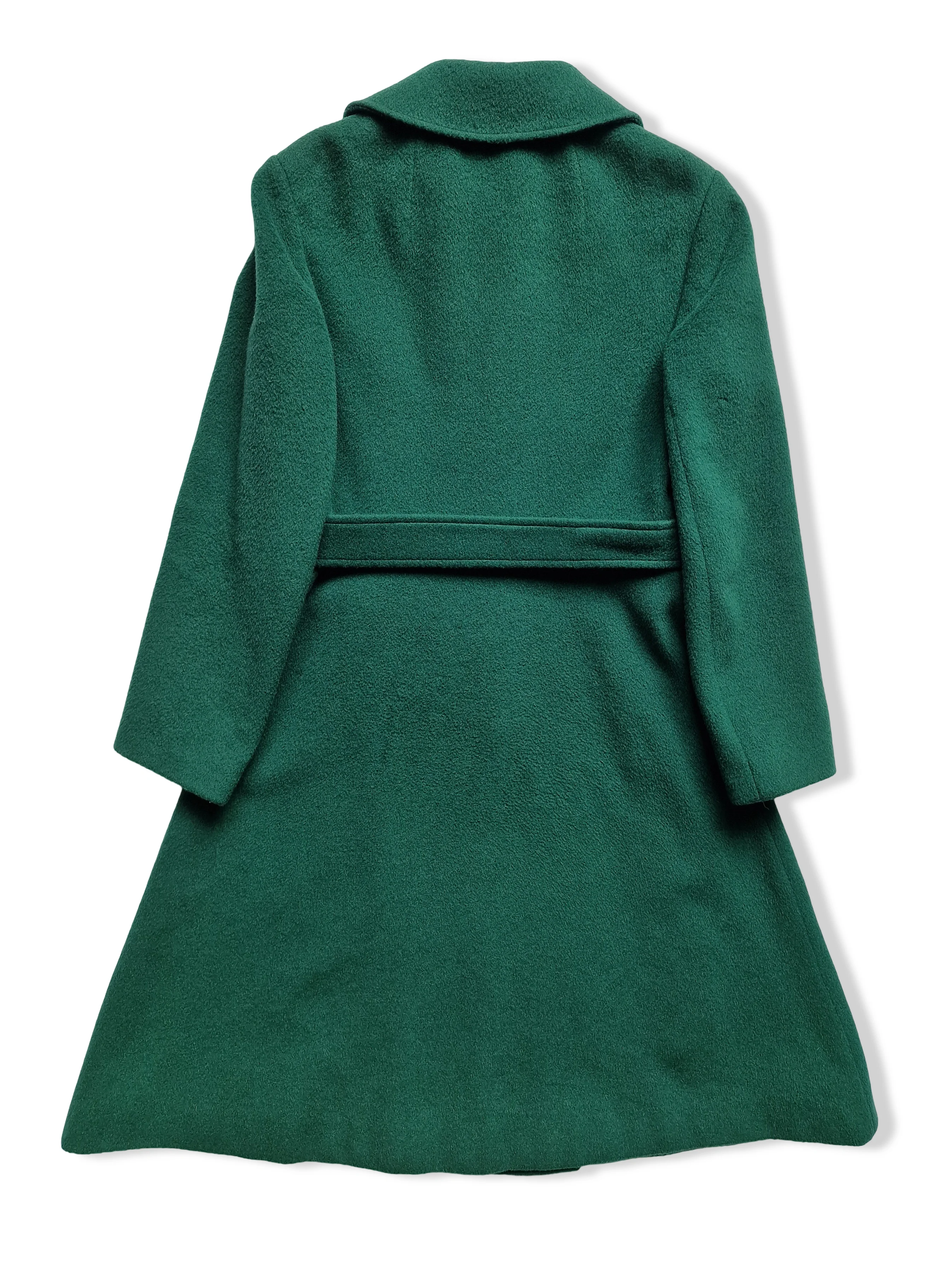 Vintage 70s Turquoise Green Pure Wool Coat - XS - Image 6