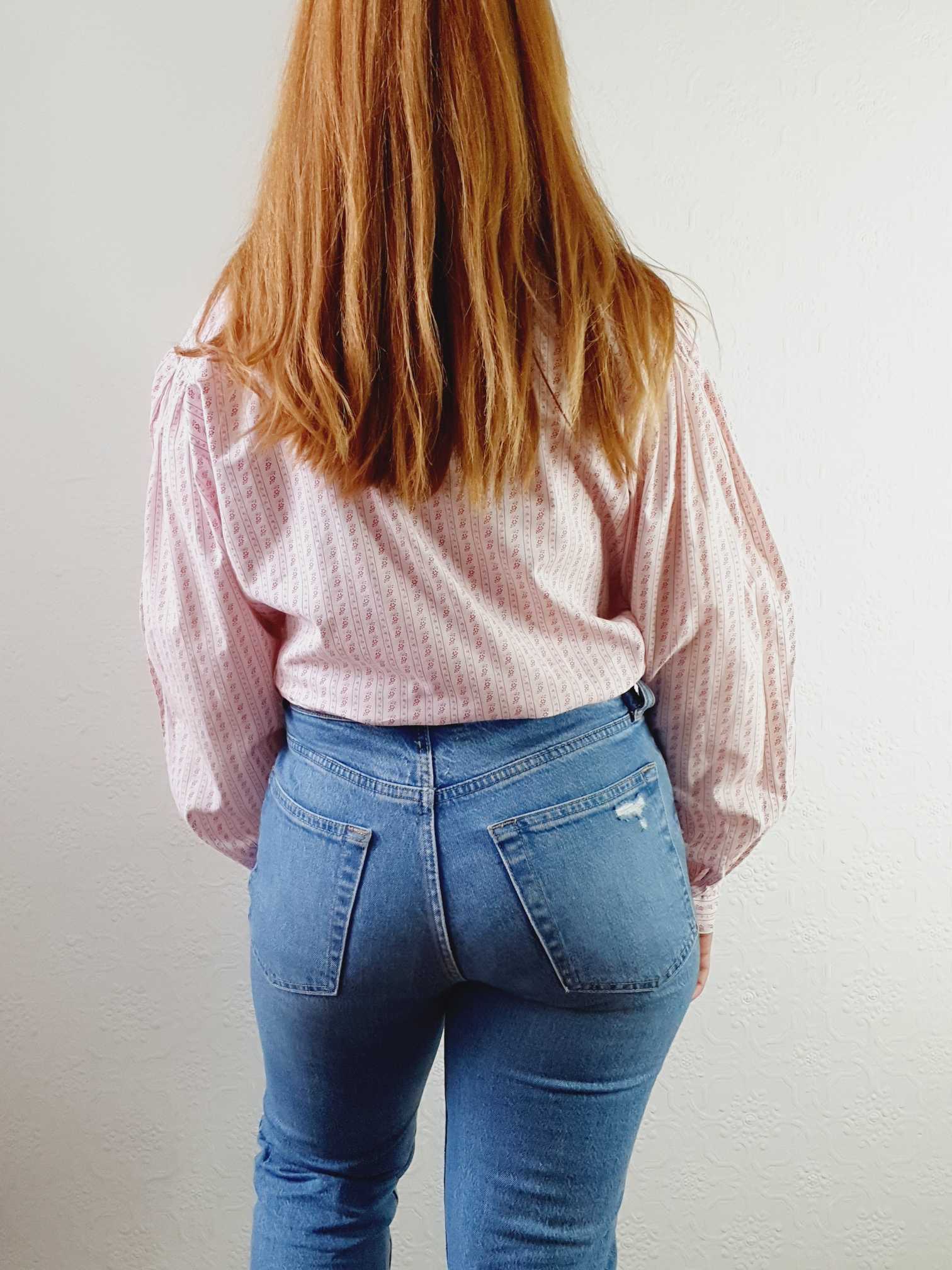 Vintage 80s Austrian Folk Cotton Blouse with Peter Pan Collar - M - Image 6