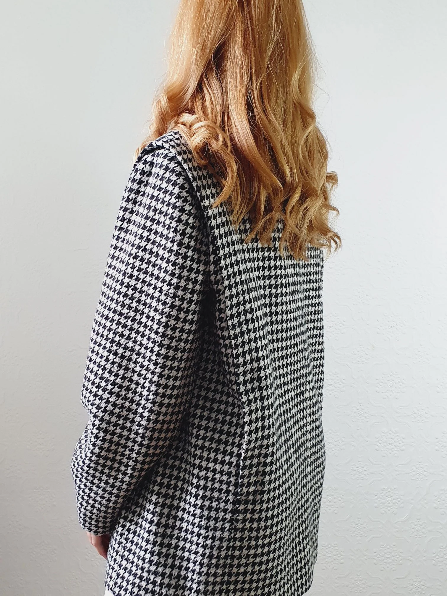 Vintage 80s Black & White Houndstooth Blazer - M - Image 11
