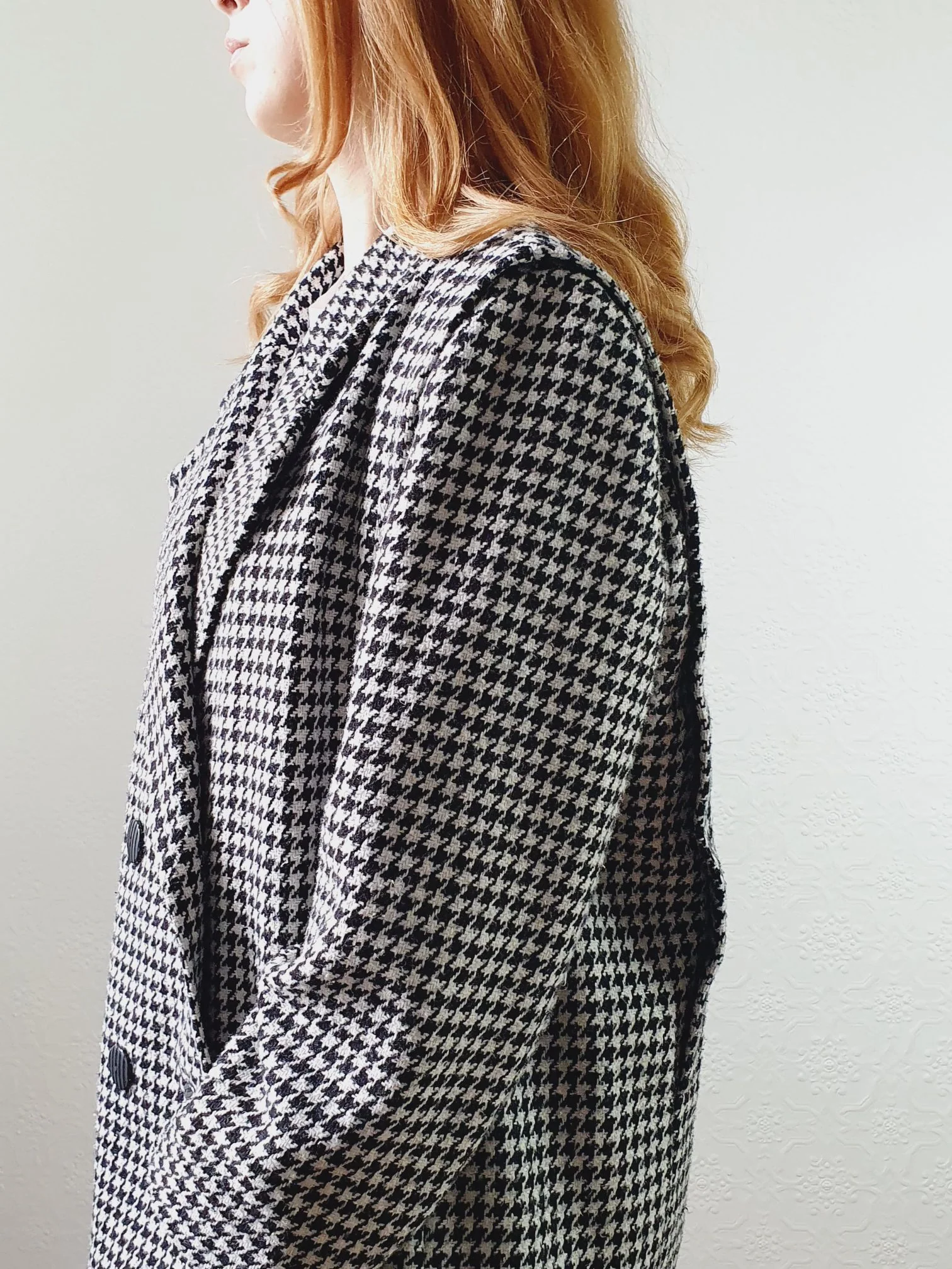 Vintage 80s Black & White Houndstooth Blazer - M - Image 12