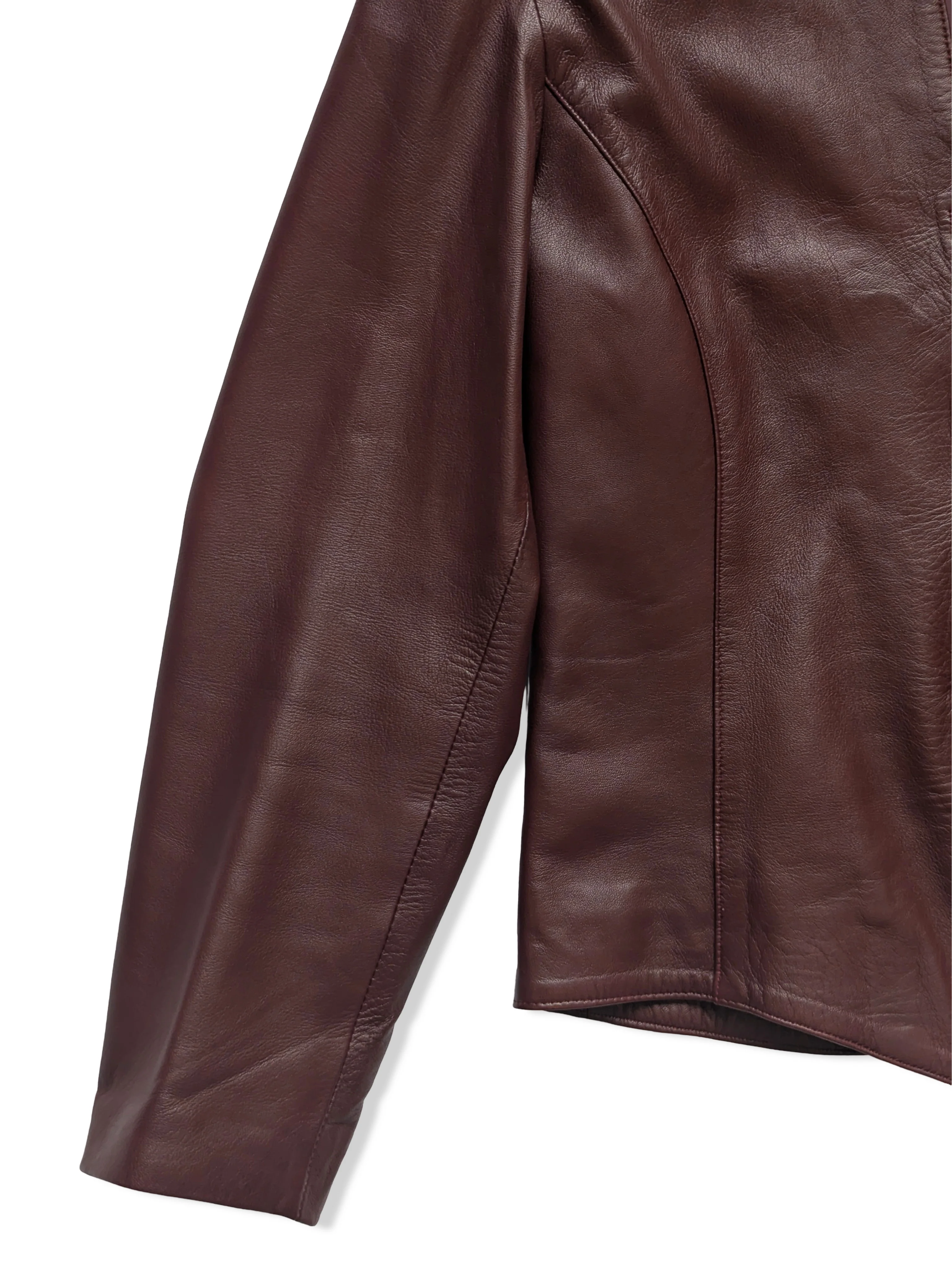 Vintage 80s Burgundy Leather Jacket - S/M - Image 5