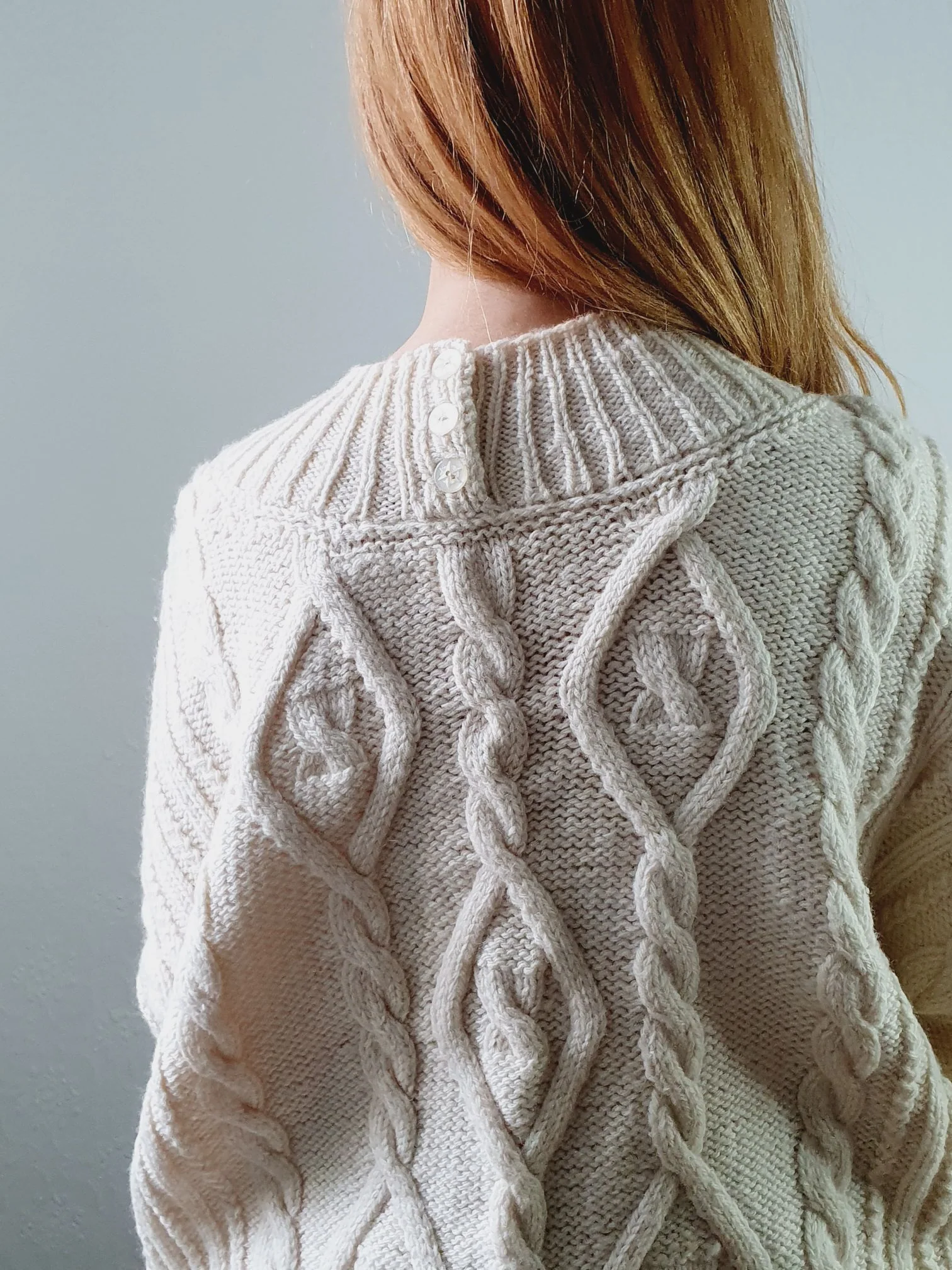 Vintage 80s Cream Crew Neck Cable Knit Aran Jumper - M/L - Image 11