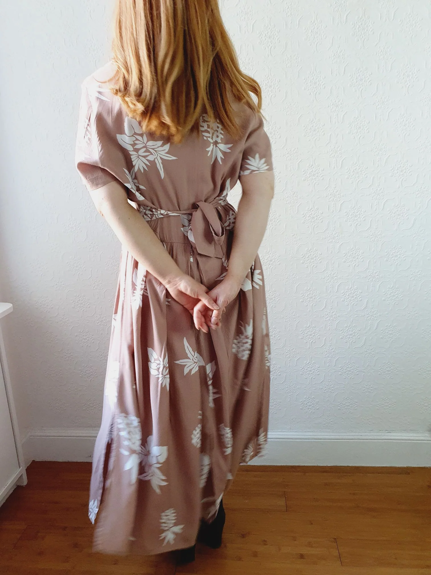 Vintage 80s Dusty Pink Dress - L - Image 11