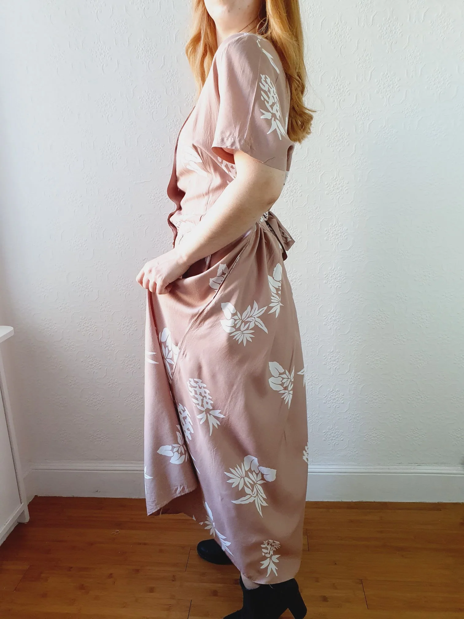 Vintage 80s Dusty Pink Dress - L - Image 12