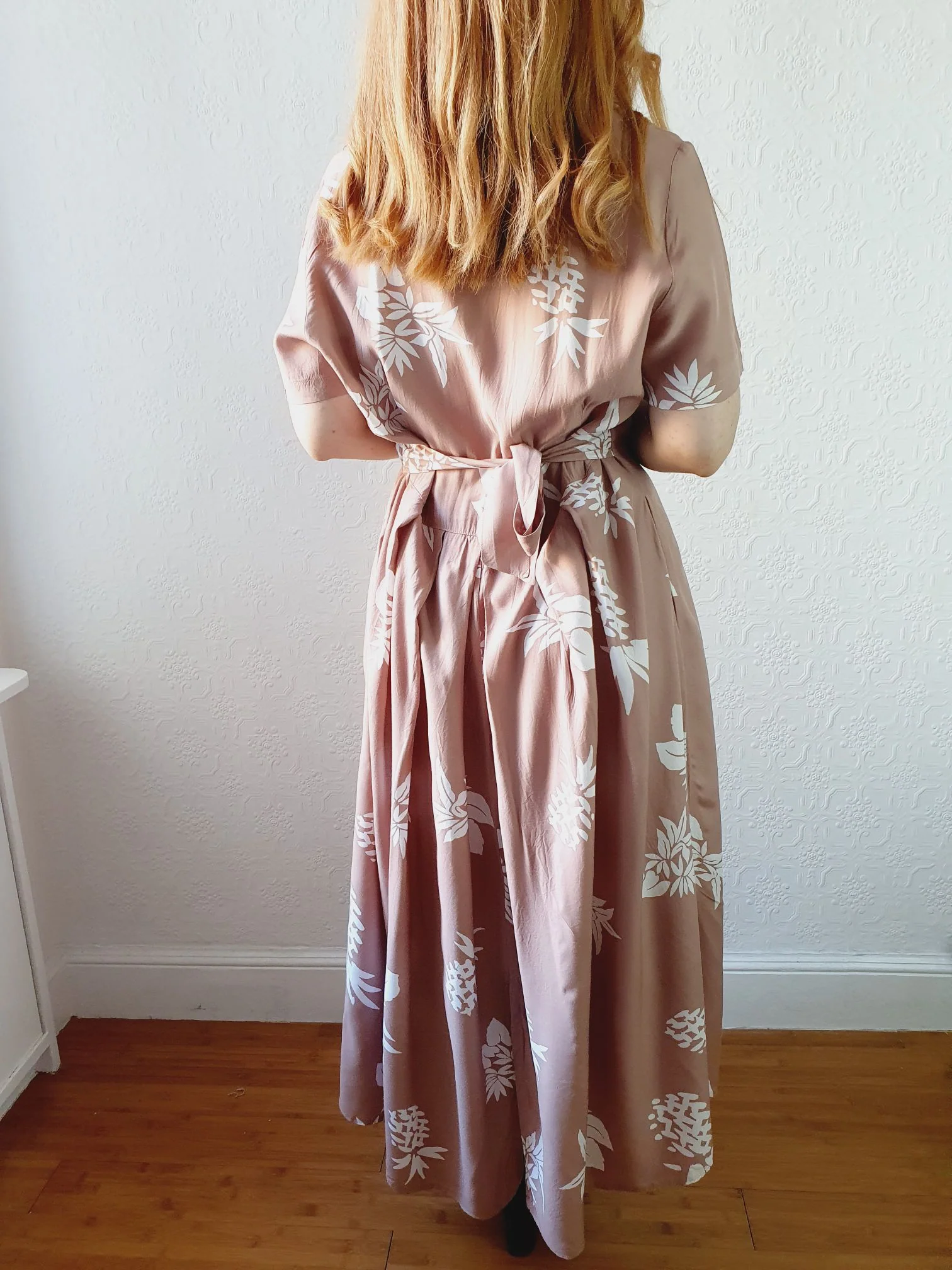 Vintage 80s Dusty Pink Dress - L - Image 8