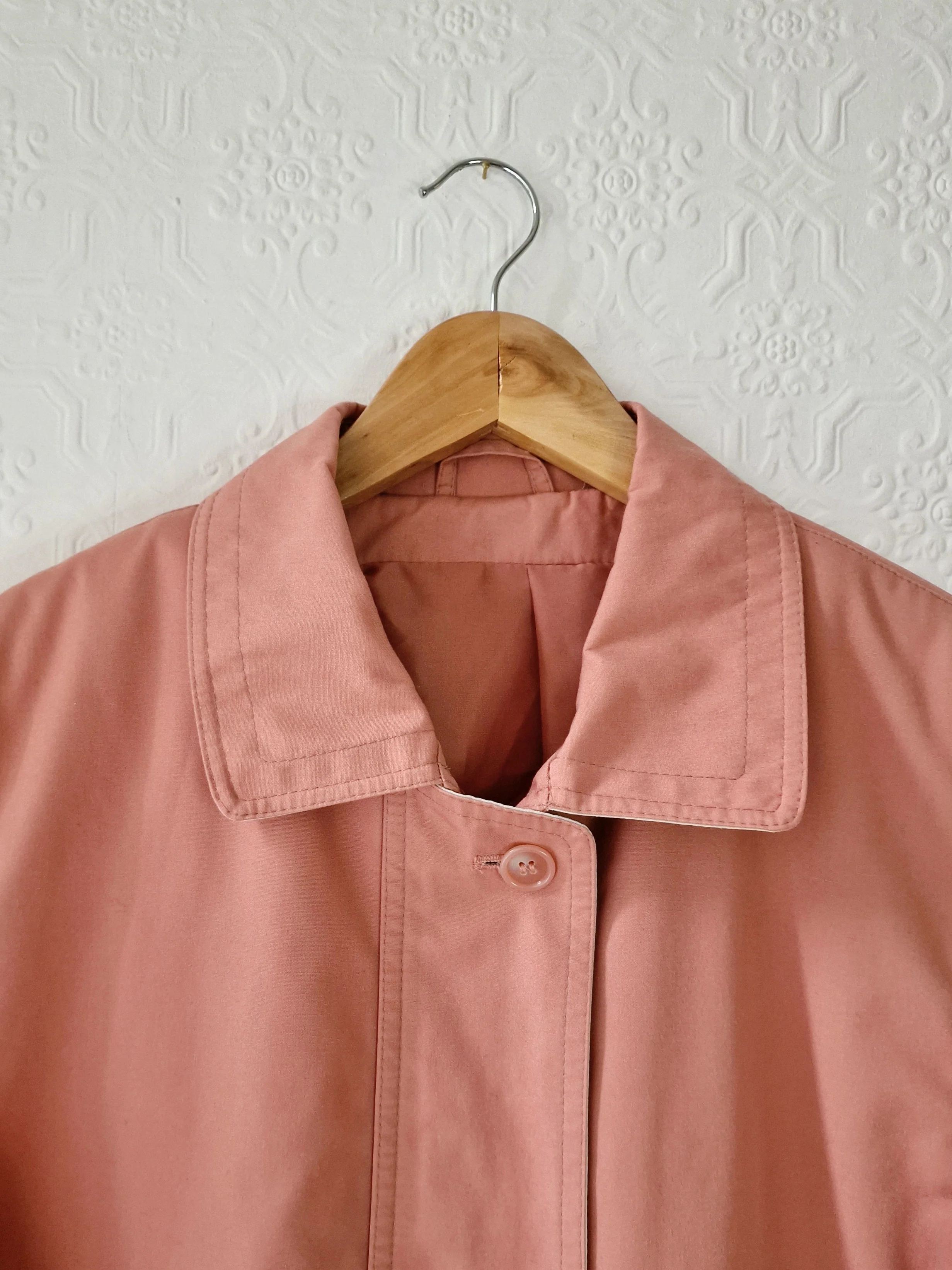 Vintage 80s Dusty Pink Lightweight Parka Style Jacket - M - Image 10