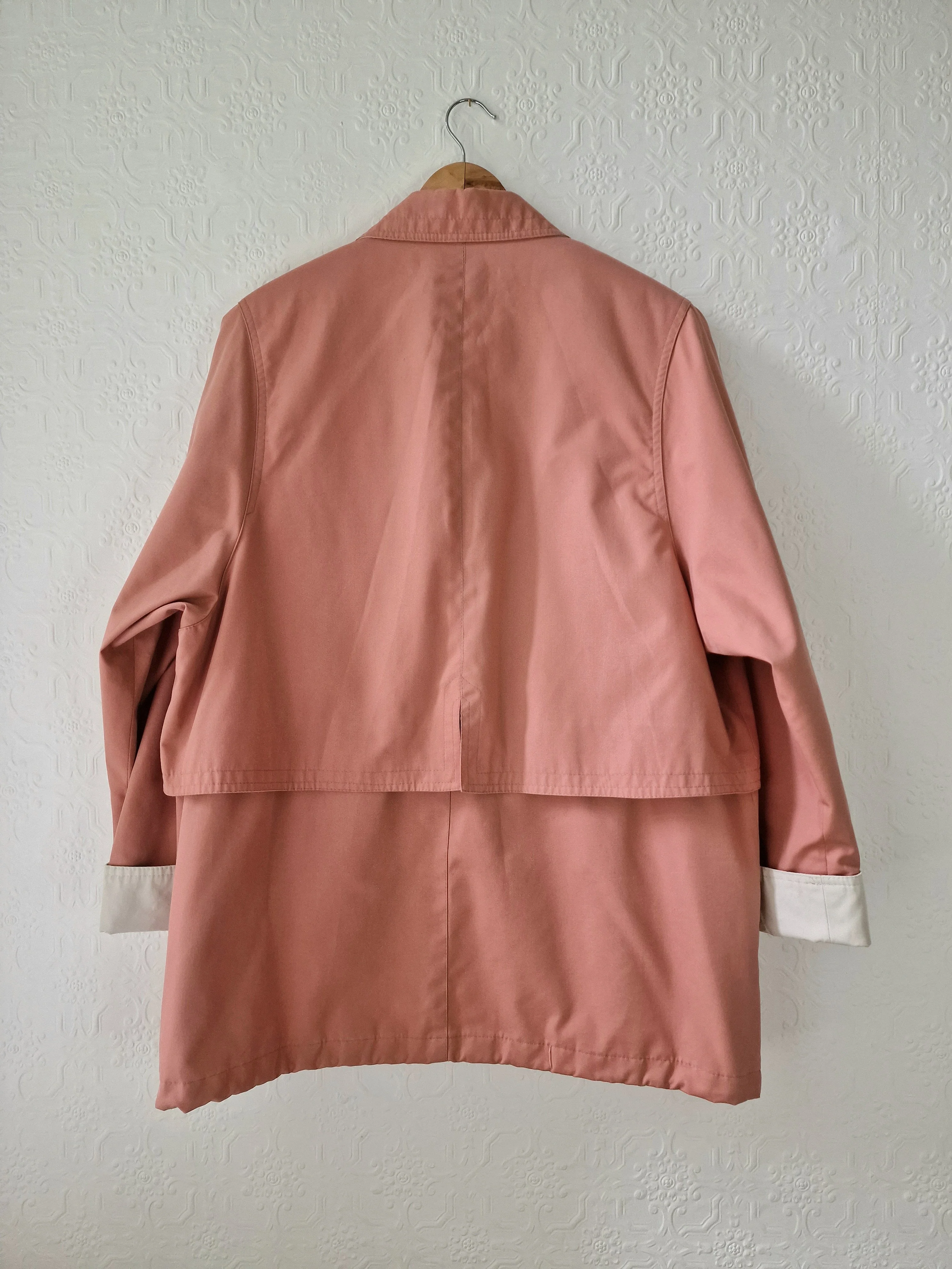 Vintage 80s Dusty Pink Lightweight Parka Style Jacket - M - Image 11