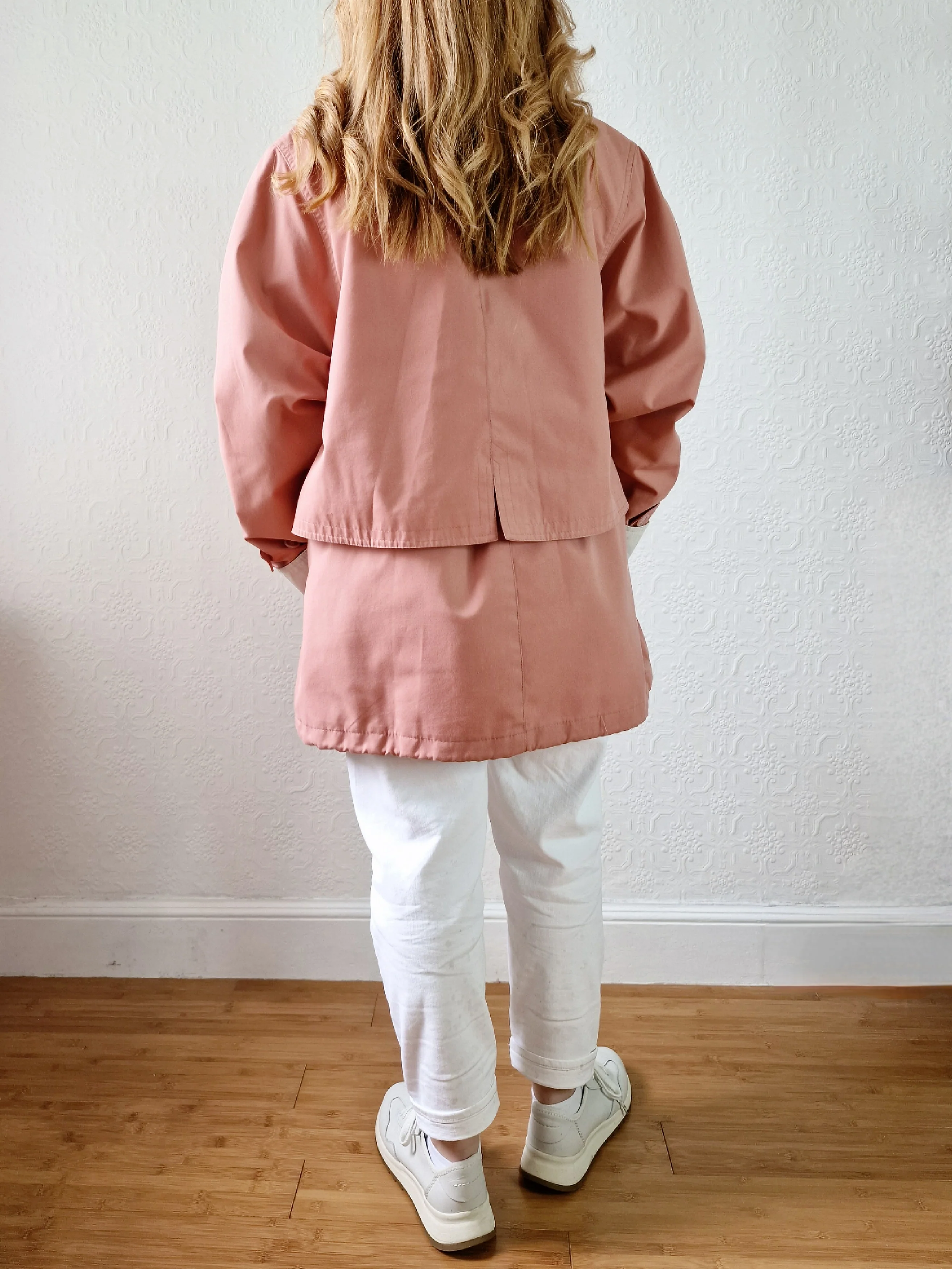 Vintage 80s Dusty Pink Lightweight Parka Style Jacket - M - Image 3