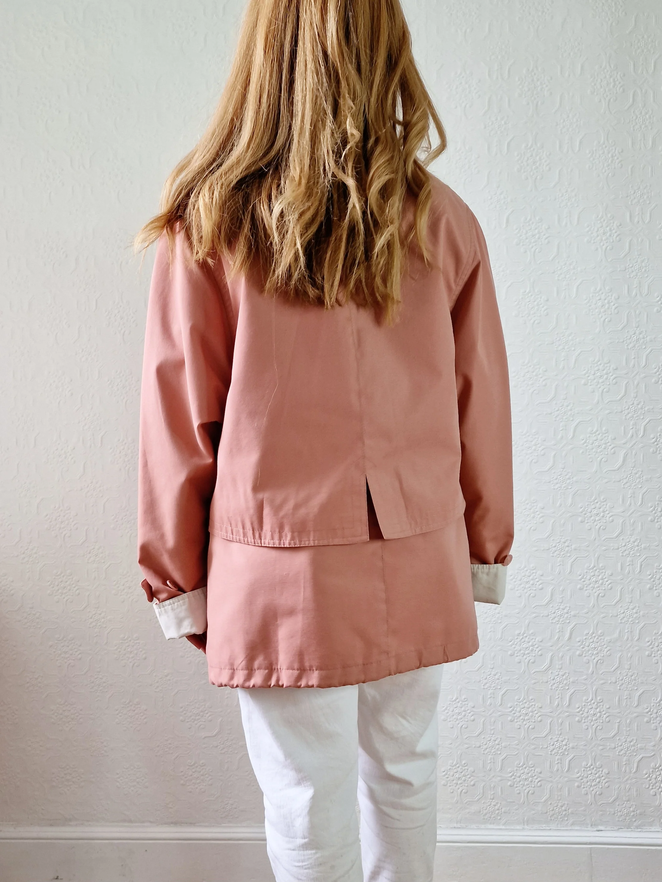 Vintage 80s Dusty Pink Lightweight Parka Style Jacket - M - Image 6