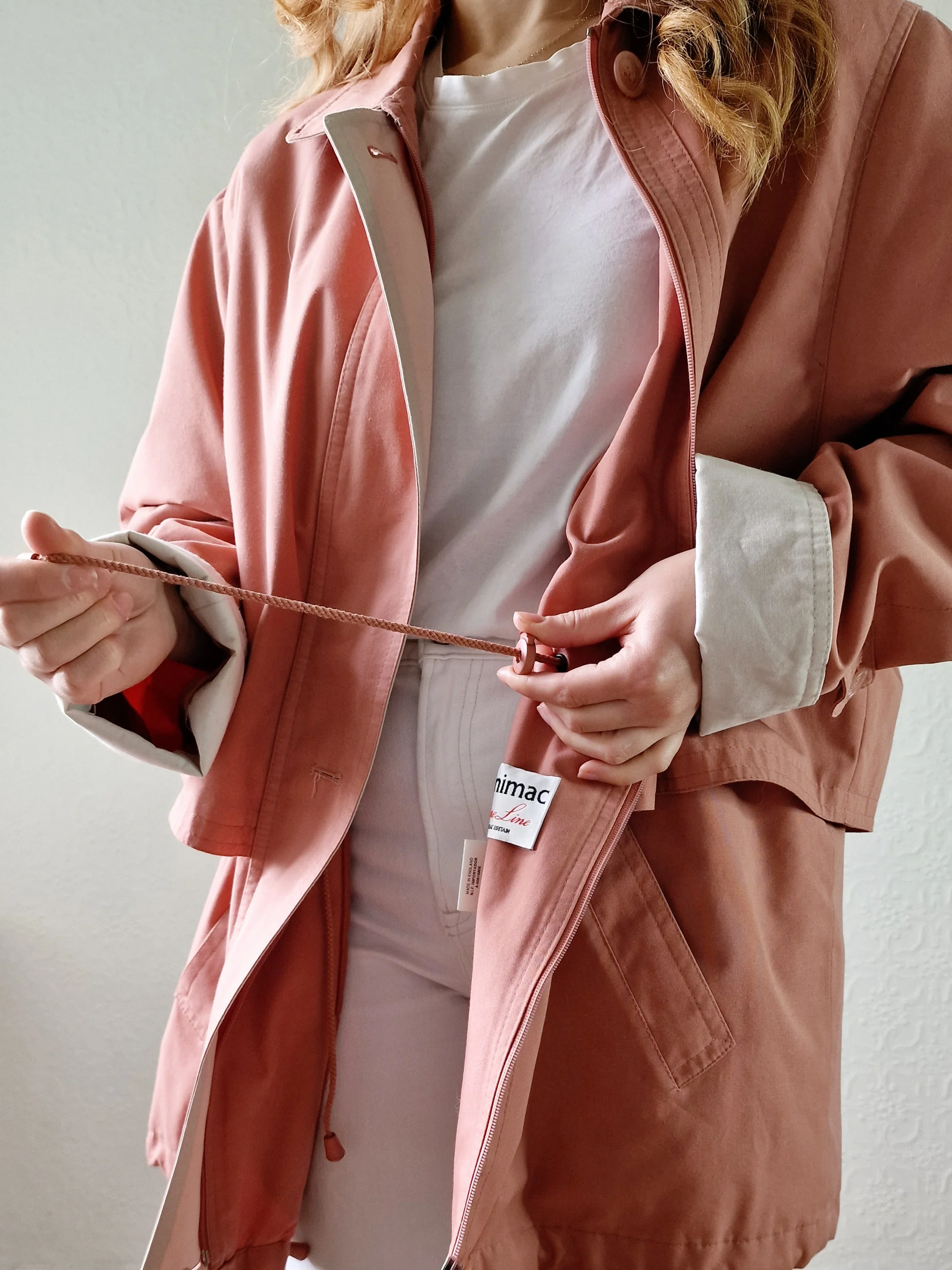 Vintage 80s Dusty Pink Lightweight Parka Style Jacket - M - Image 8