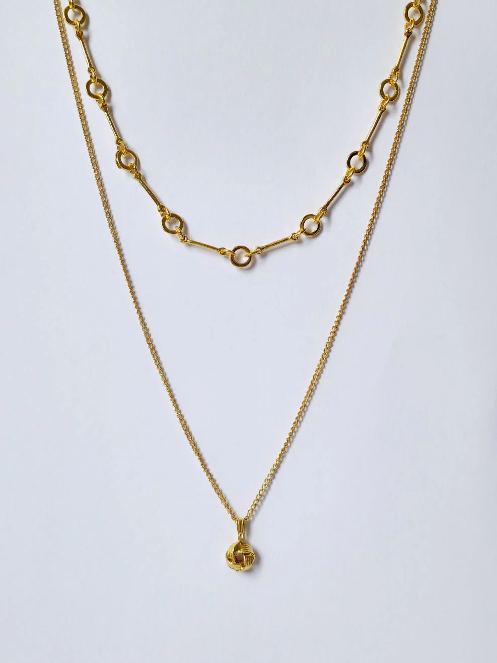 Vintage 80s Gold Plated Bar Link Chain Necklace - Image 4