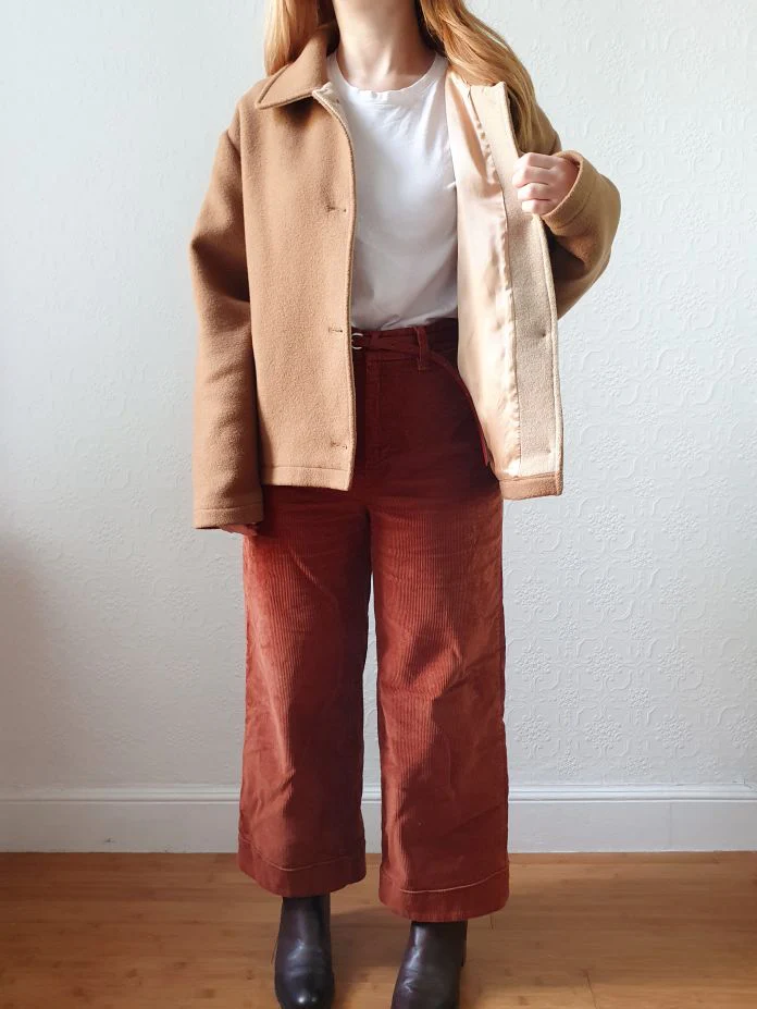 Vintage 80s Light Camel Brown Short Wool & Cashmere Jacket - M - Image 10