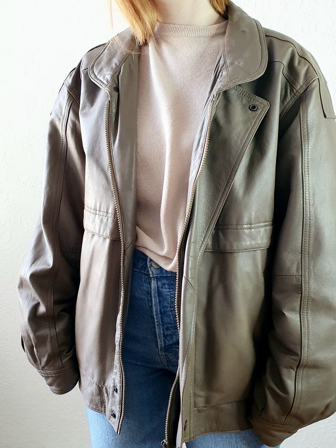 Vintage 80s Nappa Leather Jacket - XXL