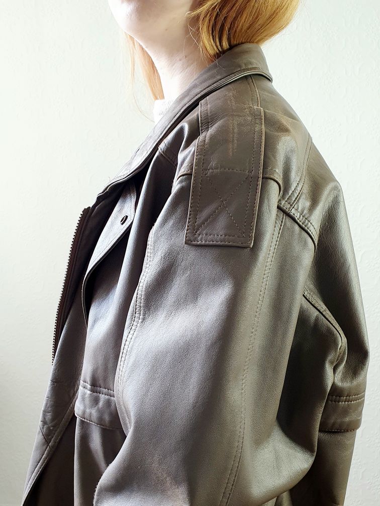 Vintage 80s Nappa Leather Jacket - XXL - Image 10