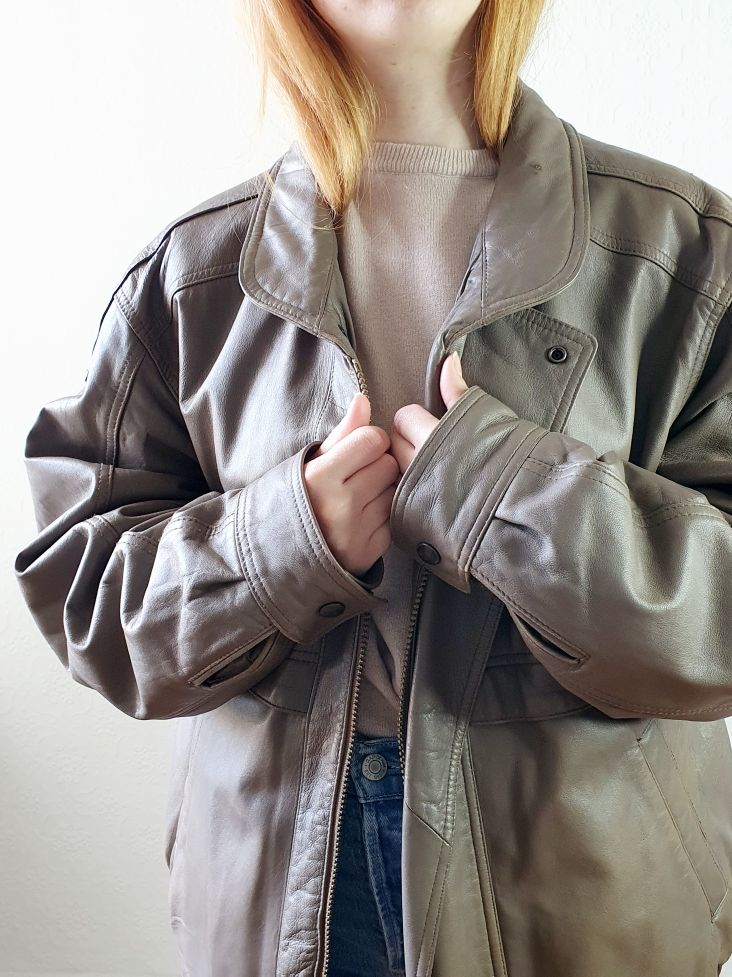 Vintage 80s Nappa Leather Jacket - XXL - Image 11