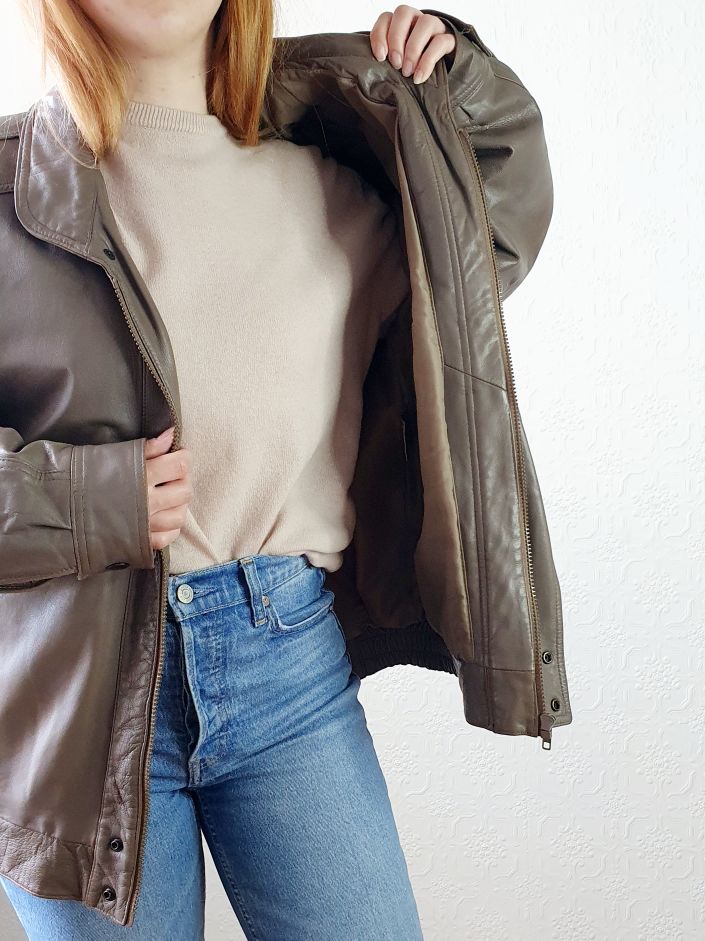 Vintage 80s Nappa Leather Jacket - XXL - Image 4