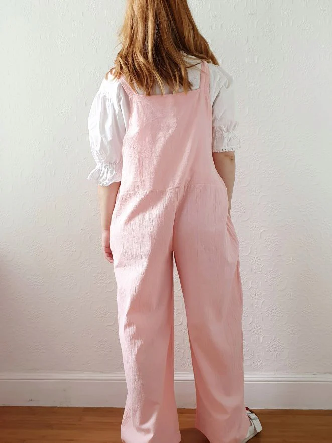 Vintage 80s Pink Cotton Dungarees - XL - Image 11