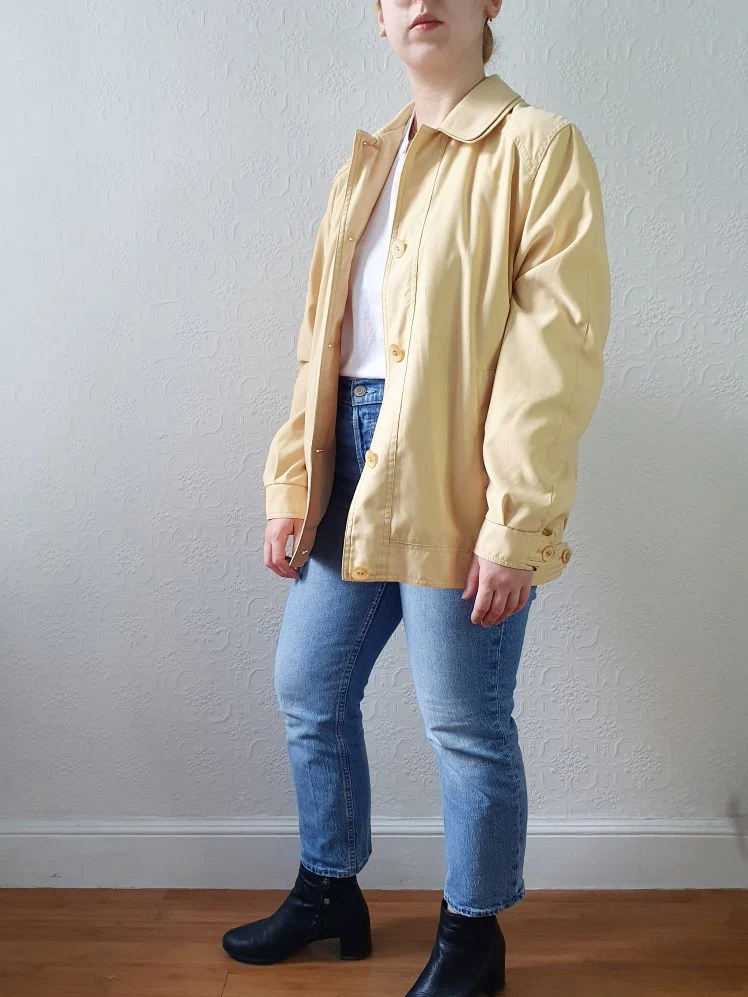 Vintage 80s Sunshine Yellow Lightweight Short Jacket - S/M - Image 12
