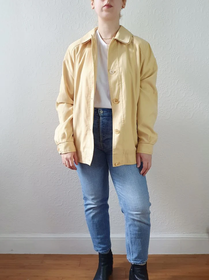 Vintage 80s Sunshine Yellow Lightweight Short Jacket - S/M - Image 13
