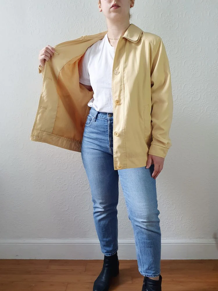 Vintage 80s Sunshine Yellow Lightweight Short Jacket - S/M - Image 14