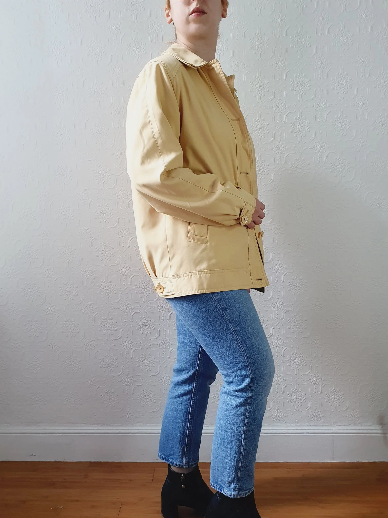 Vintage 80s Sunshine Yellow Lightweight Short Jacket - S/M - Image 6