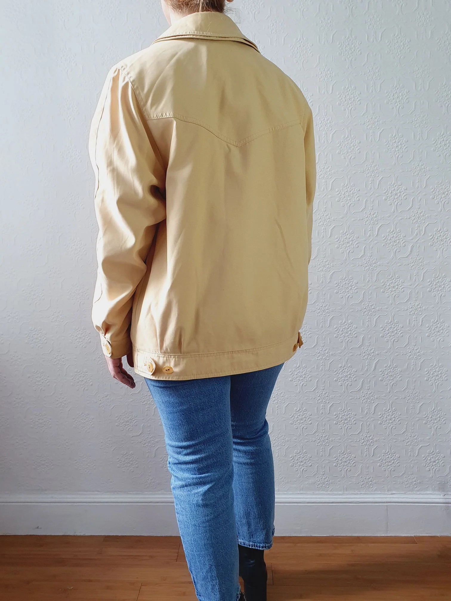 Vintage 80s Sunshine Yellow Lightweight Short Jacket - S/M - Image 9