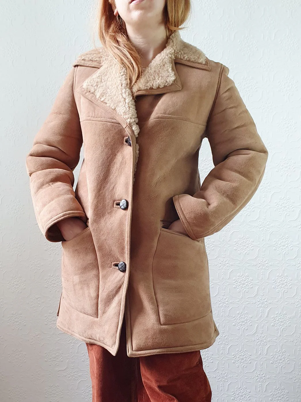 Vintage 80s Tan Genuine 100% Sheepskin Jacket - XS/S - Image 13