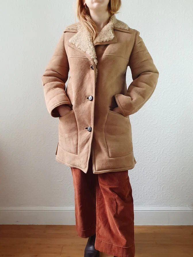 Vintage 80s Tan Genuine 100% Sheepskin Jacket - XS/S - Image 14