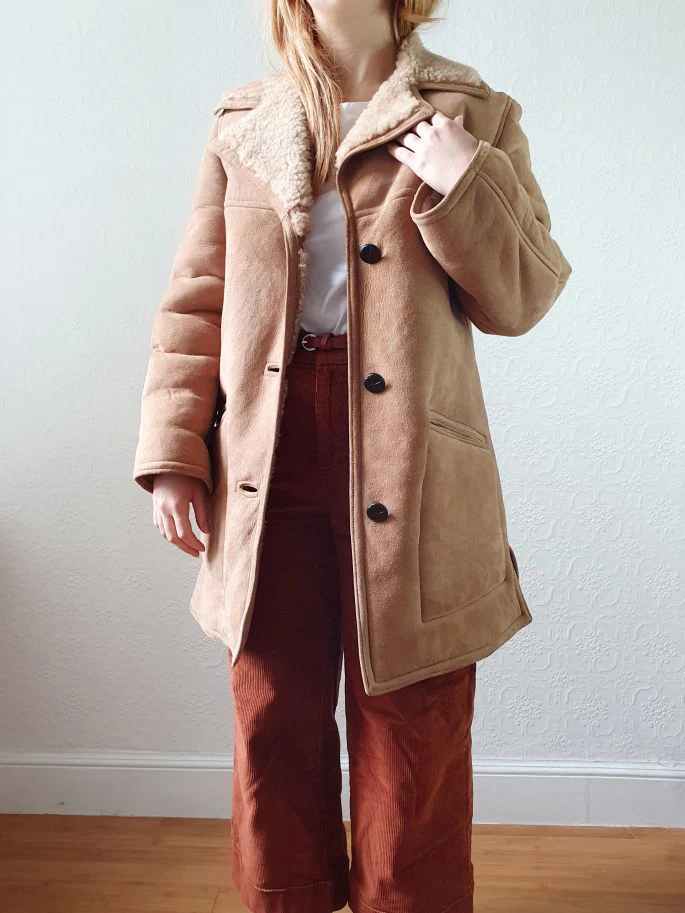 Vintage 80s Tan Genuine 100% Sheepskin Jacket - XS/S - Image 6