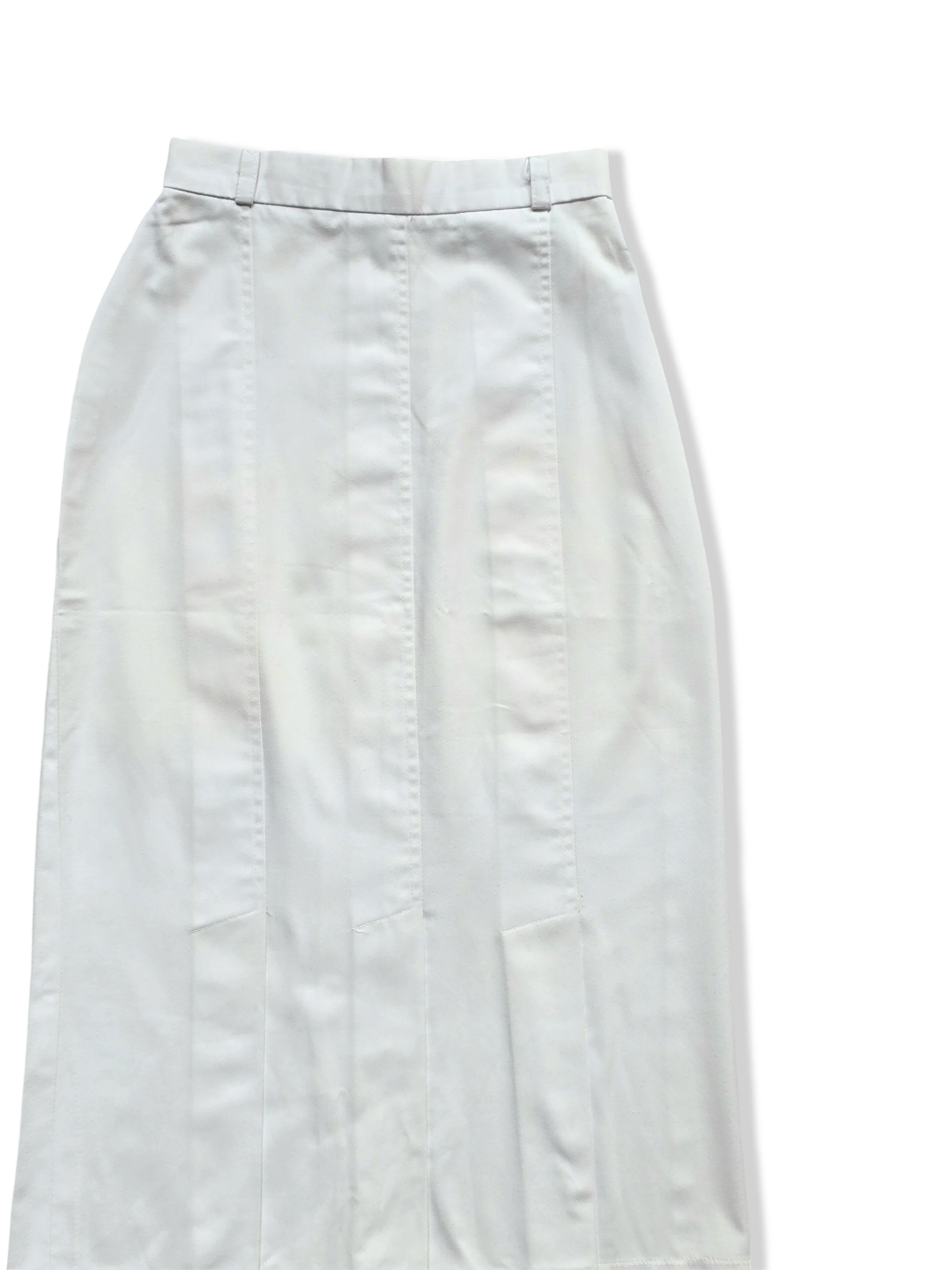 Vintage 80s White Midi Pencil Skirt - XS - Image 2