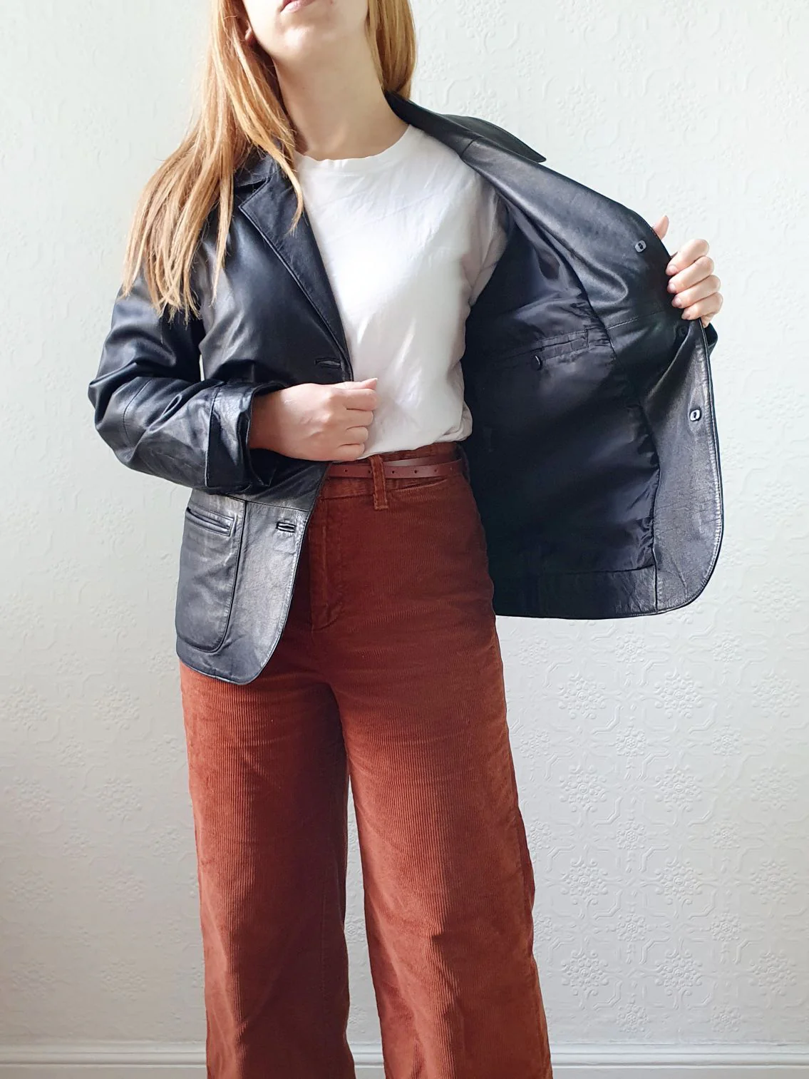 Vintage 90s Black Genuine Leather Blazer Style Jacket - S - Image 5