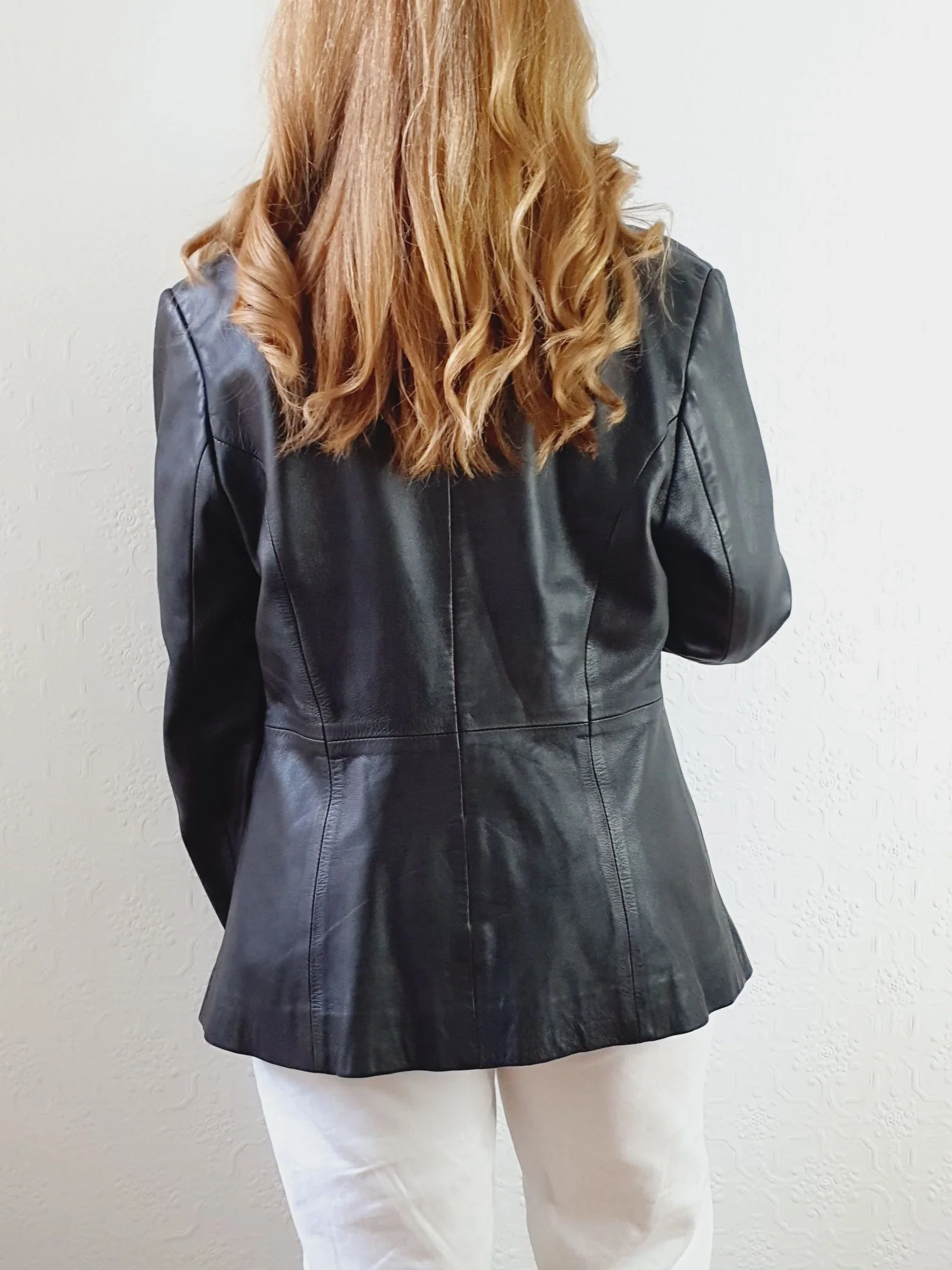 Vintage 90s Chocolate Brown Genuine Leather Blazer Style Jacket - M - Image 6