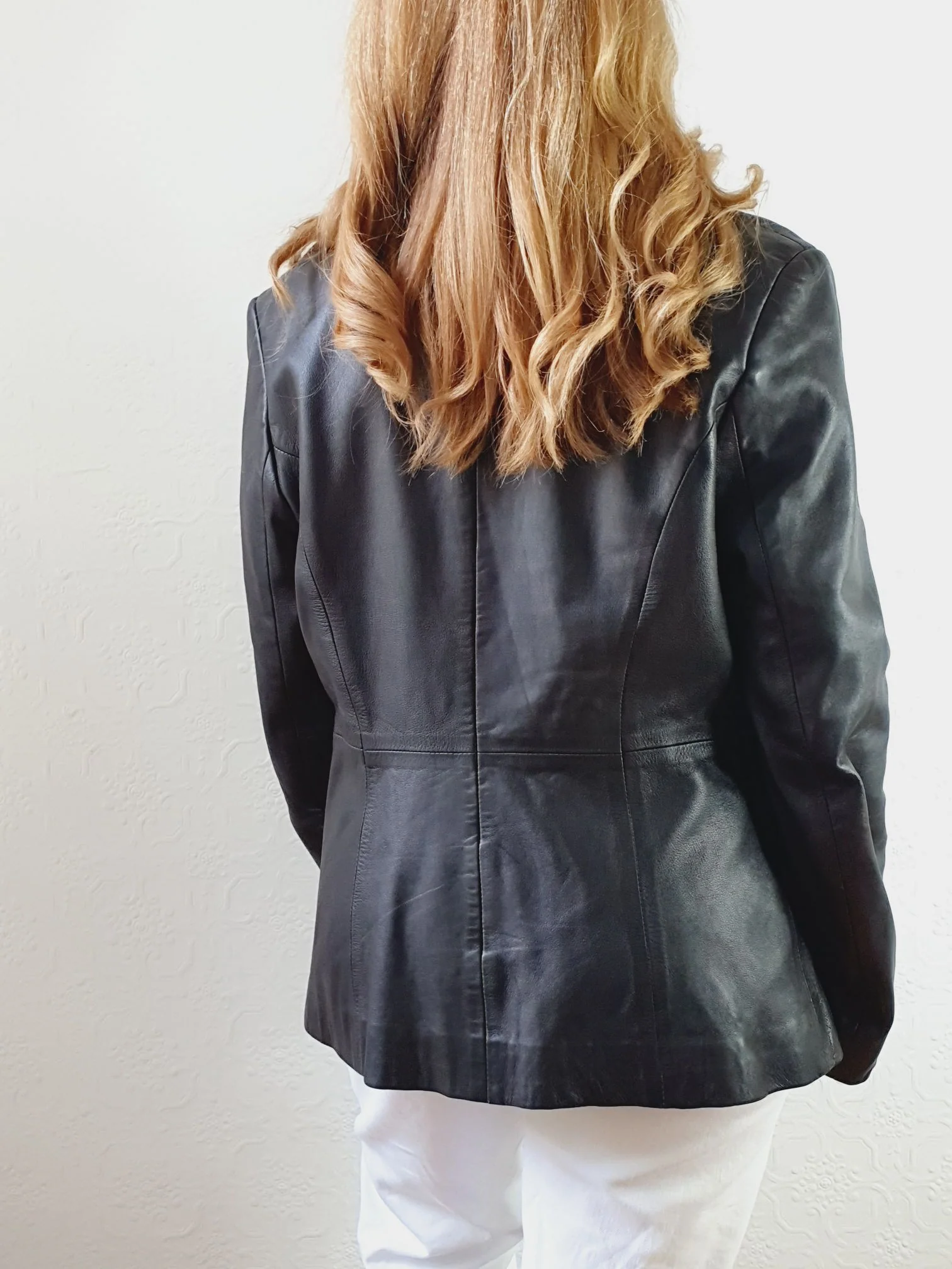 Vintage 90s Chocolate Brown Genuine Leather Blazer Style Jacket - M - Image 7