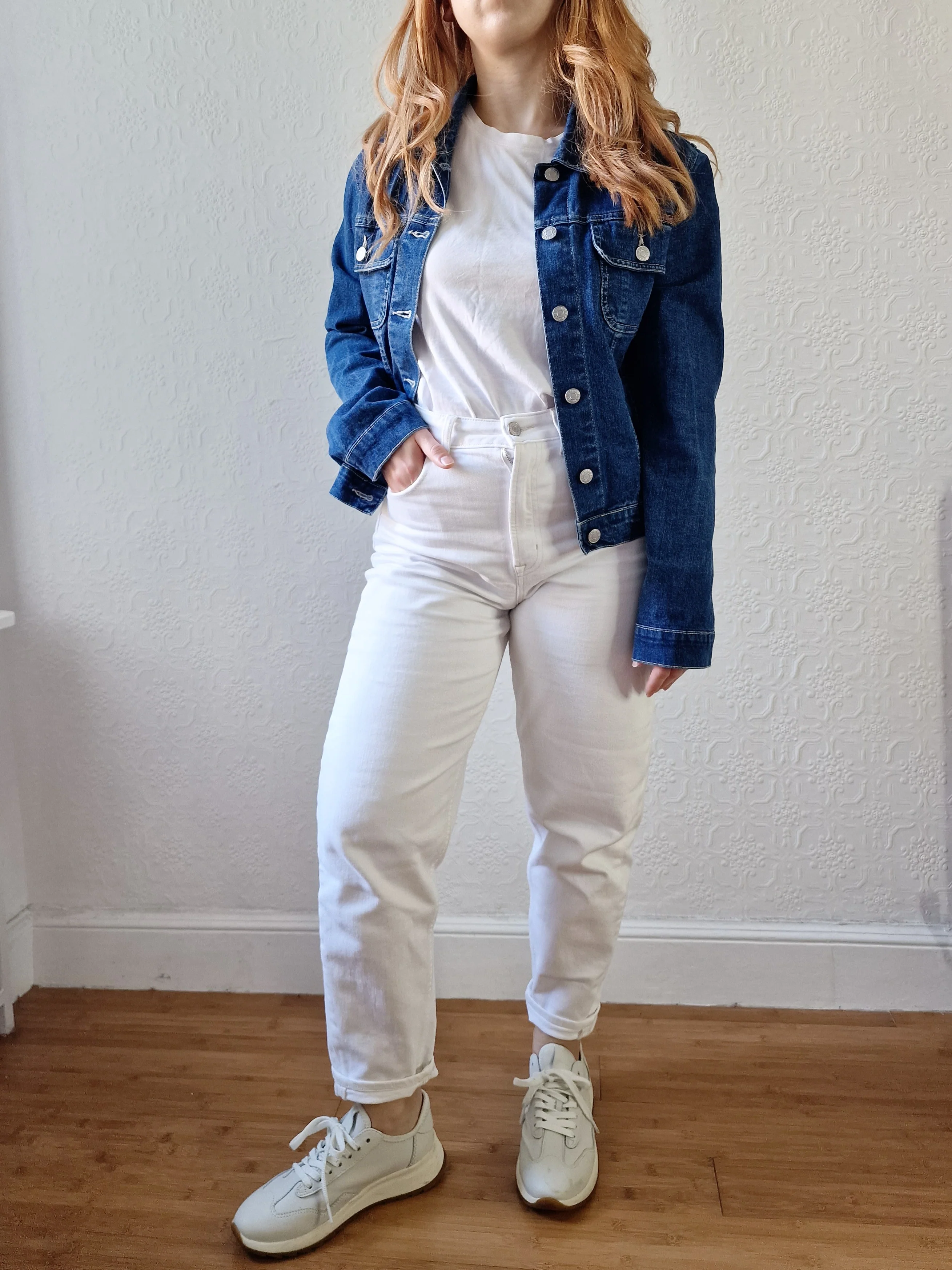 Vintage 90s Dark Blue Short Denim Jacket - XS/S - Image 14