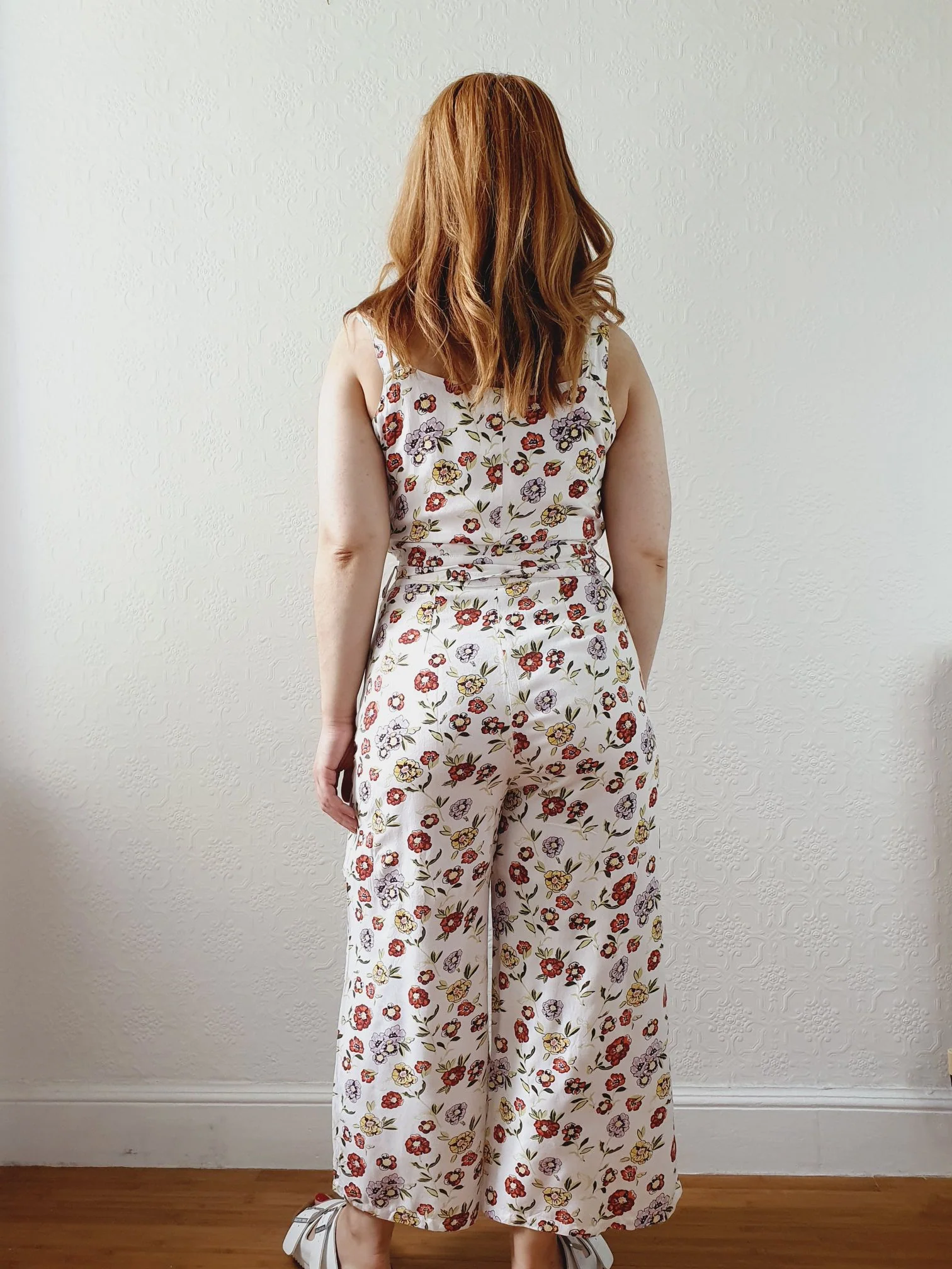 Vintage 90s Floral Sleeveless Jumpsuit - S - Image 4