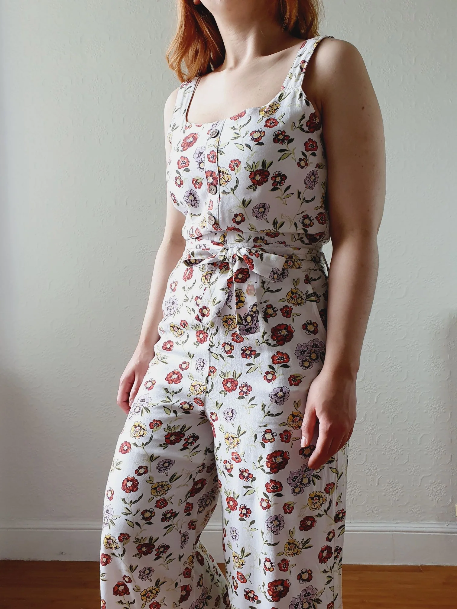 Vintage 90s Floral Sleeveless Jumpsuit - S - Image 6