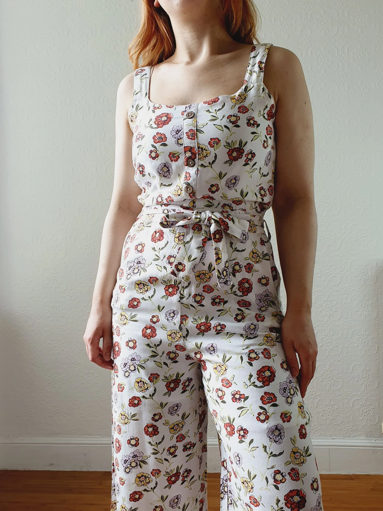 Vintage 90s Floral Sleeveless Jumpsuit - S - Image 7