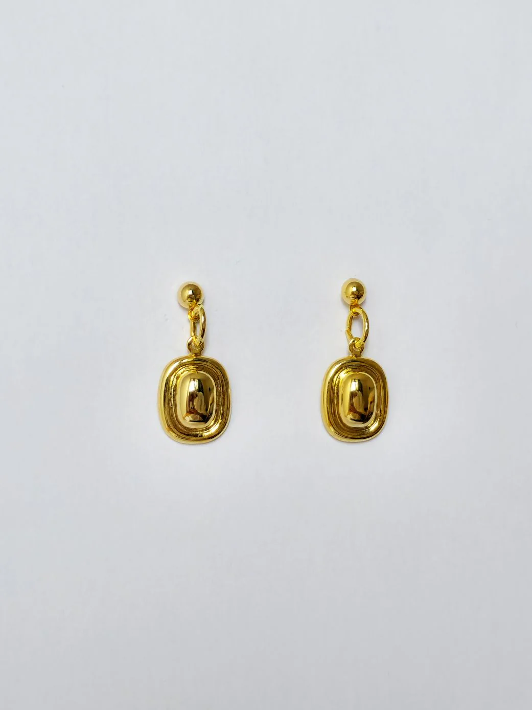 Vintage 90s Gold Plated Minimal Drop Earrings