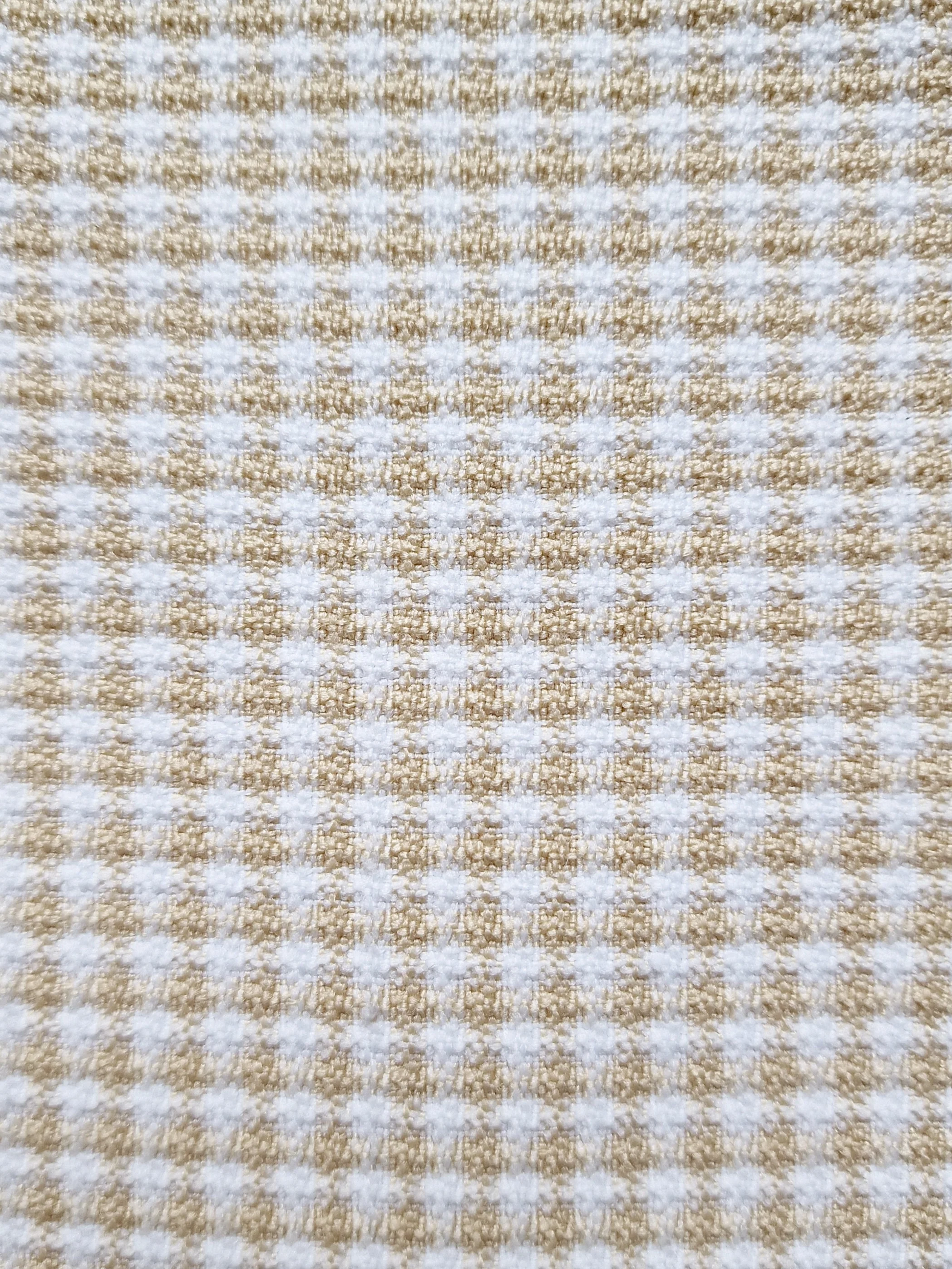 Vintage 90s High Waisted Cream & Beige Houndstooth Skirt - XS - Image 4