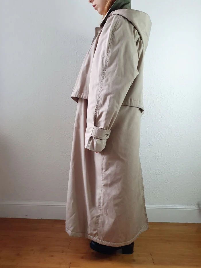 Vintage 90s Long Puffer Beige Jacket with Detachable Hood - M/L - Image 14