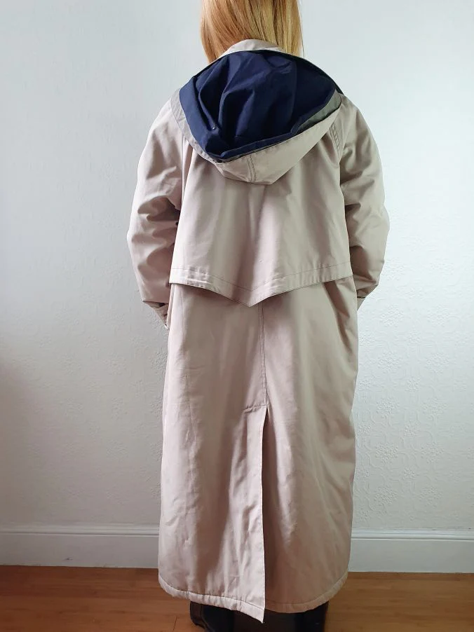 Vintage 90s Long Puffer Beige Jacket with Detachable Hood - M/L - Image 5