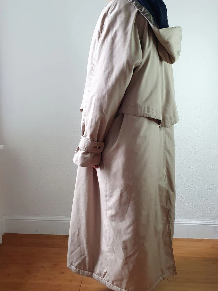 Vintage 90s Long Puffer Beige Jacket with Detachable Hood - M/L - Image 9