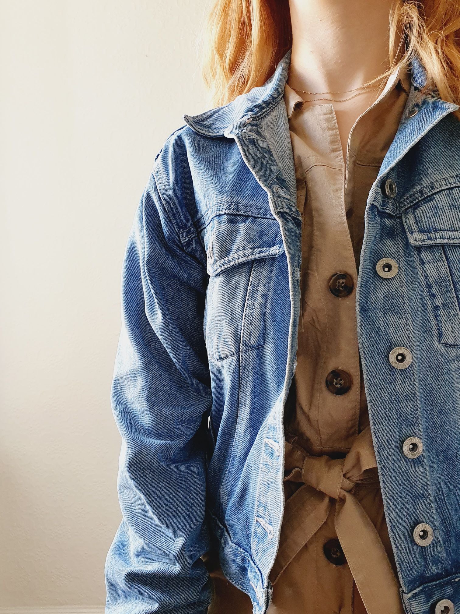 Vintage 90s Short Denim Jacket - S - Image 5