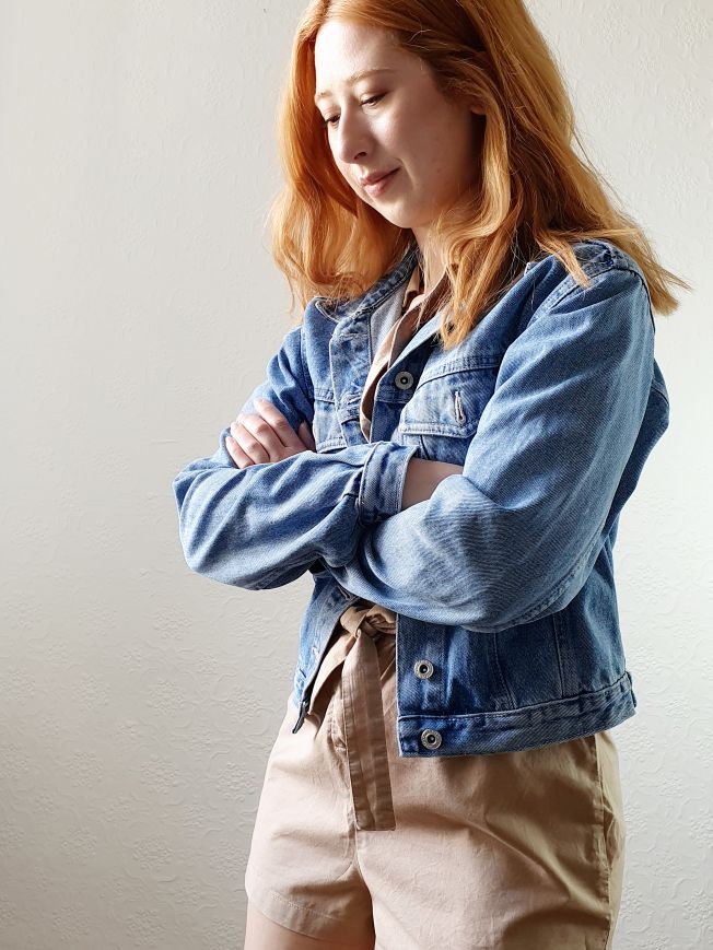 Vintage 90s Short Denim Jacket - S - Image 6