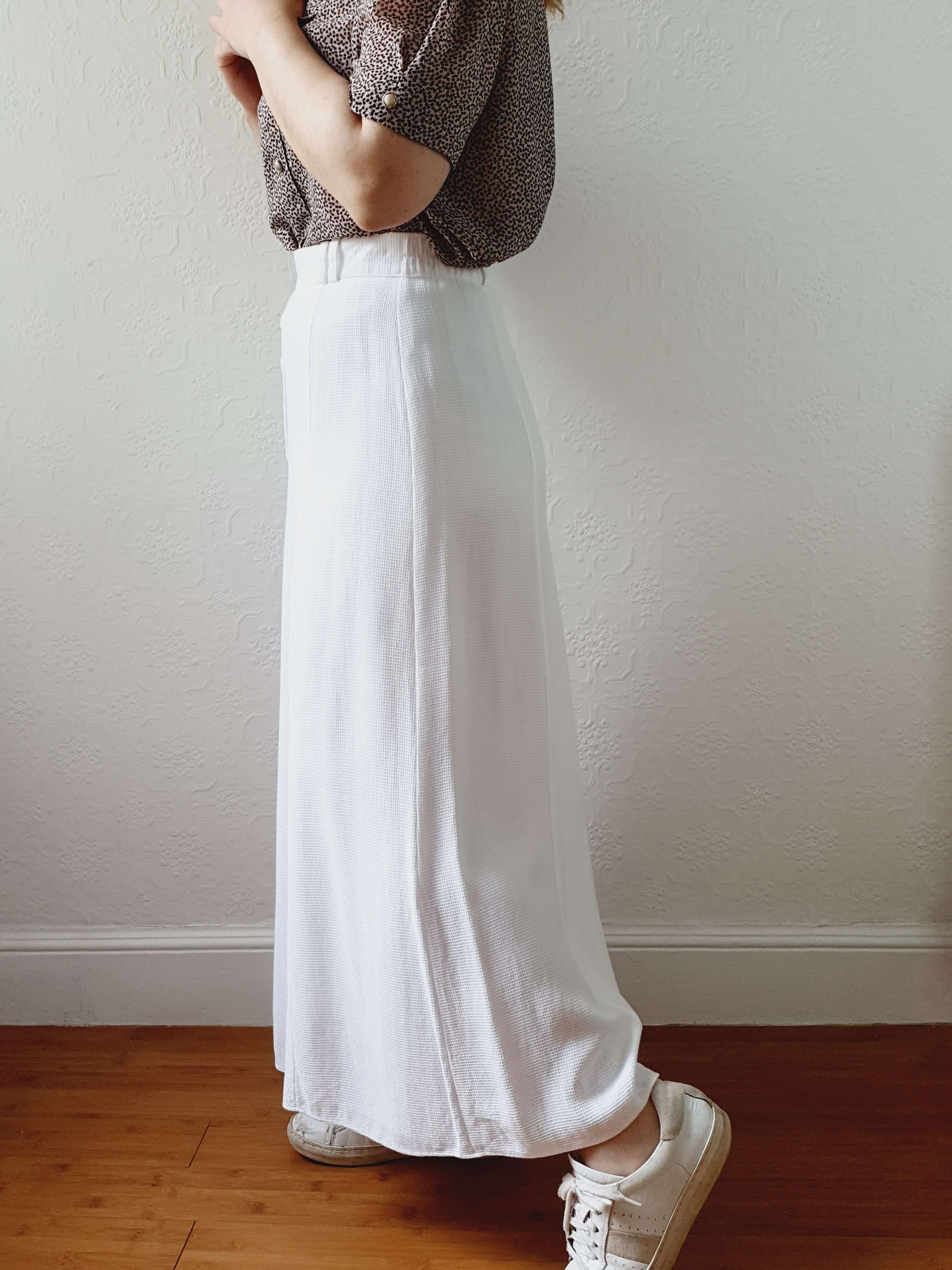 Vintage 90s White A-line Tennis Style Skirt - S/M - Image 11