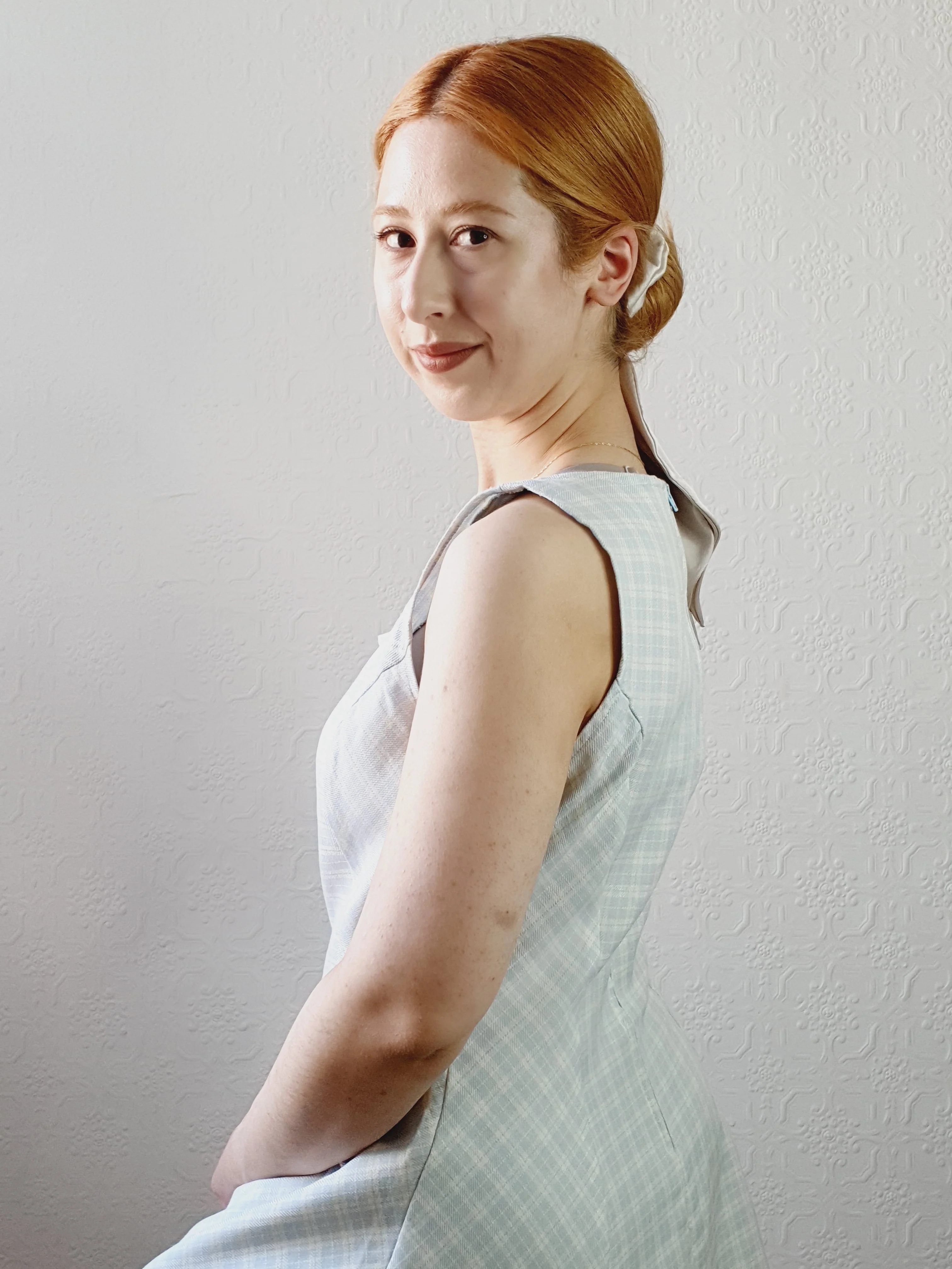 Vintage A-line Gingham Dress • S-M - Image 6