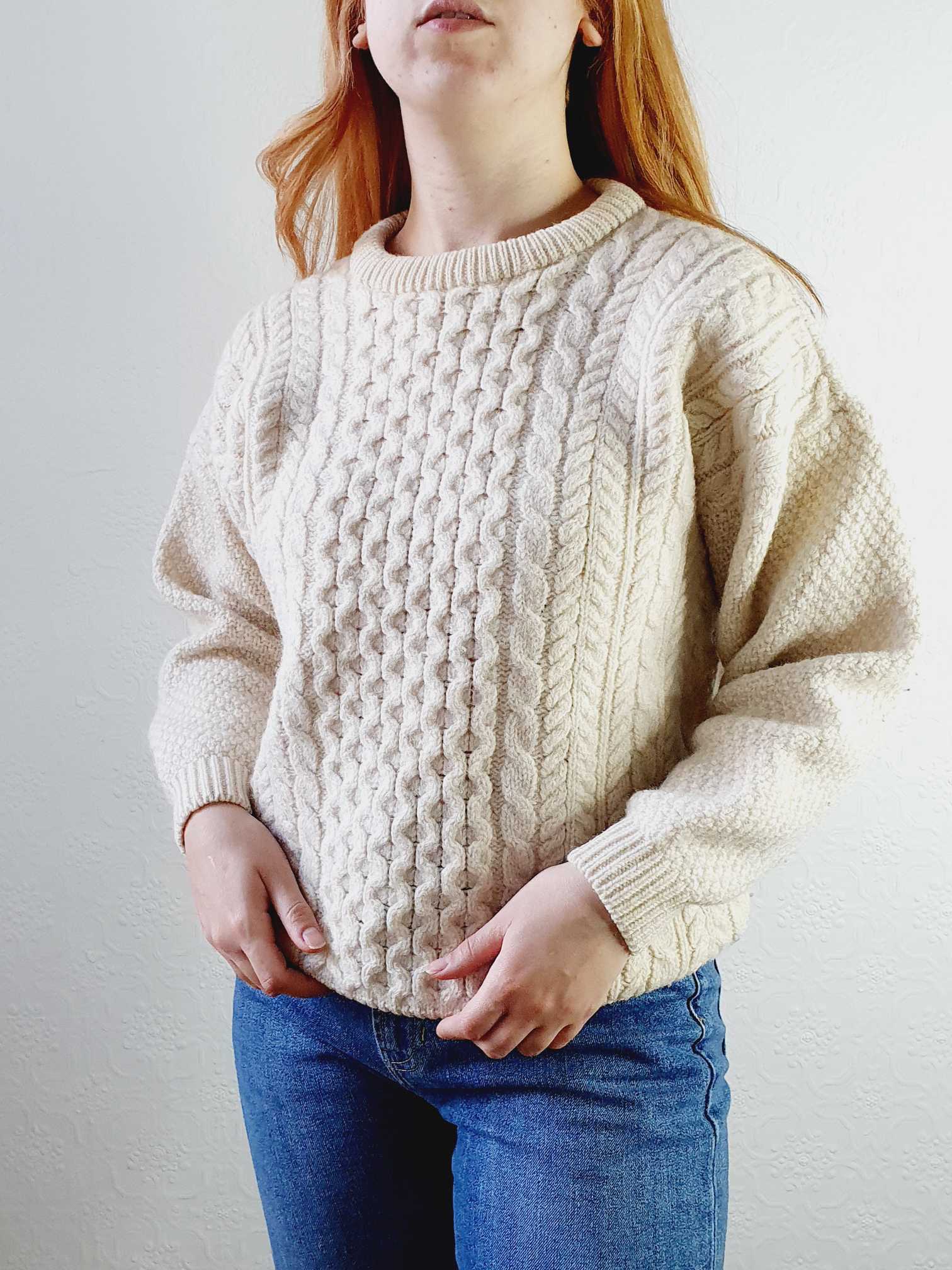 Vintage Aran Jumper - M