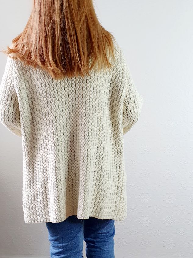 Vintage Aran Style Cardigan - M/L - Image 4