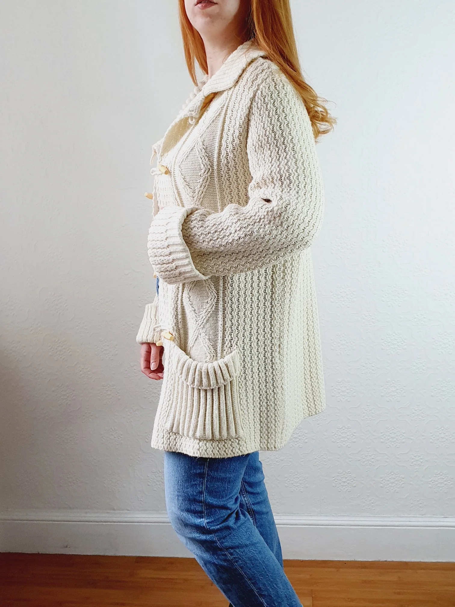 Vintage Aran Style Cardigan - M/L - Image 6